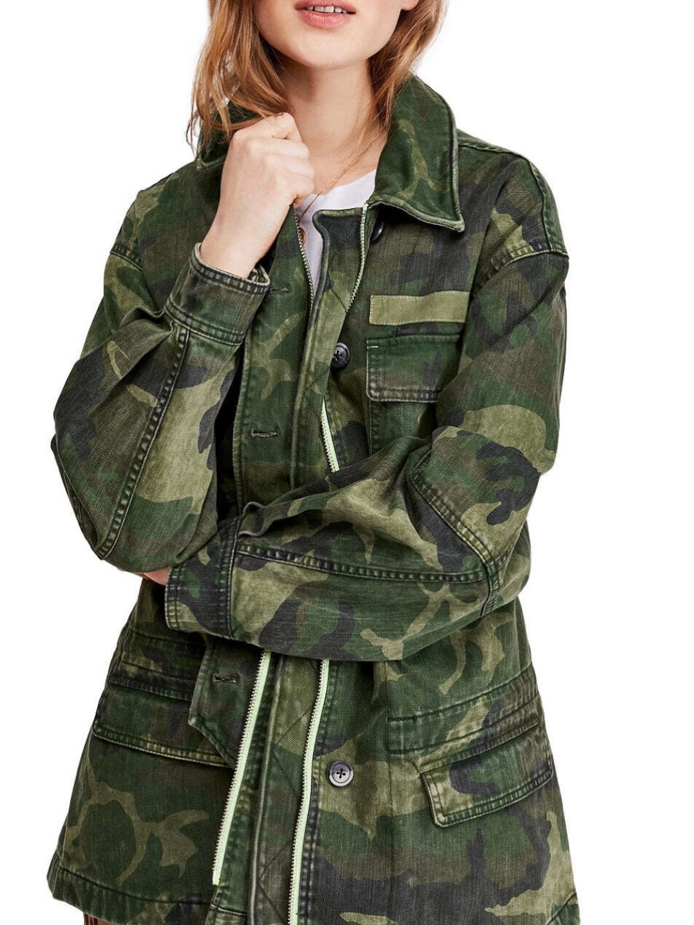Free People Seize the Day camo jacket